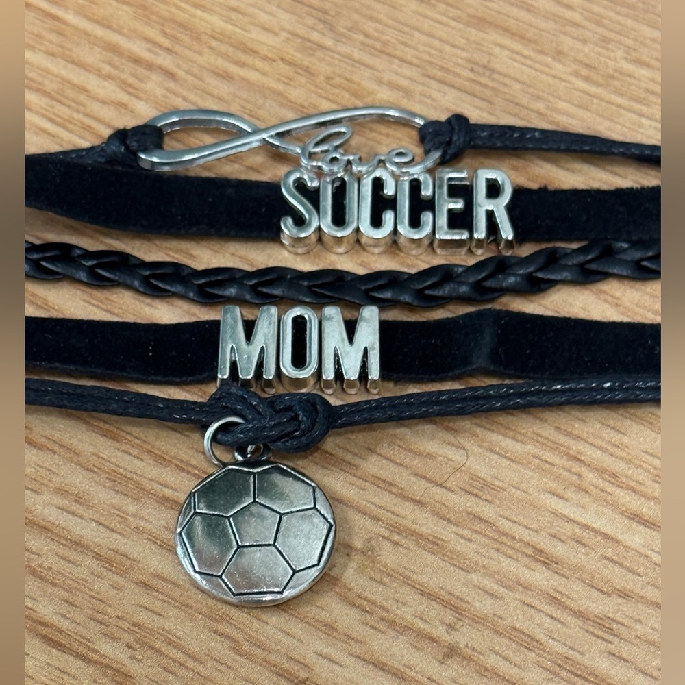 Black Love Soccer Mom Bracelet